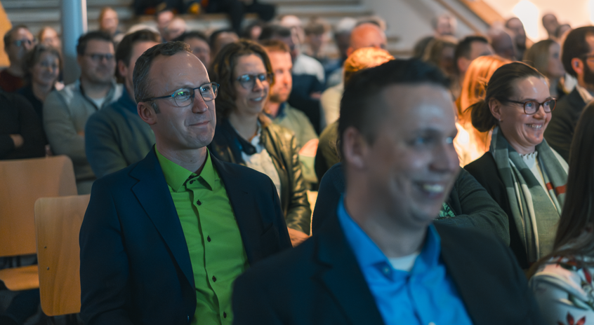 Barry en Martijn in het publiek